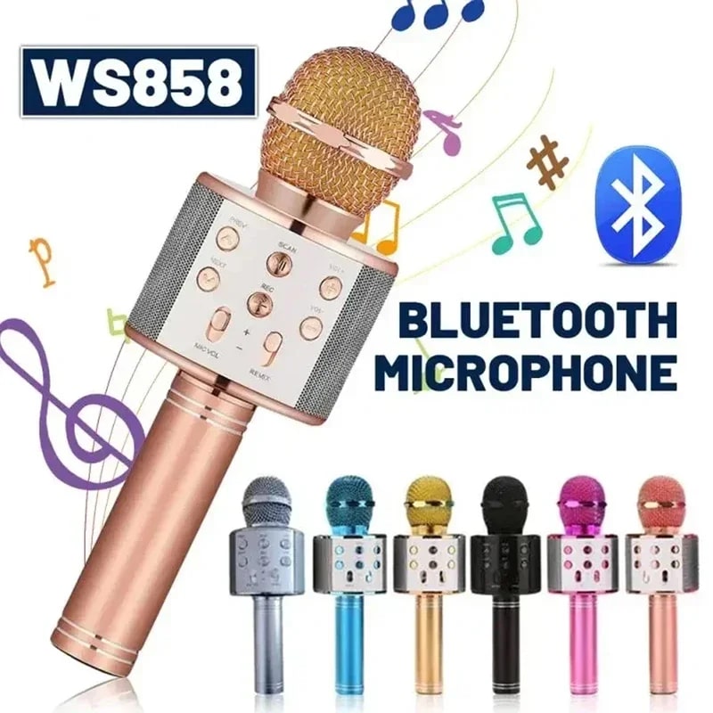 WS858 Karaoke Microphone
Kids Bluetooth Microphone
Wireless Karaoke Mic for Kids
5-in-1 Bluetooth Microphone
Portable Karaoke Speaker
Karaoke Mic with LED Lights
Kids Singing Microphone
Bluetooth Microphone for Singing
Wireless Karaoke Machine
Microphone with Speaker for Kids
Fun Microphone for Kids
Best Karaoke Mic for Kids
Rechargeable Karaoke Microphone
LED Light Karaoke Microphone
Gift for Kids who Love Singing