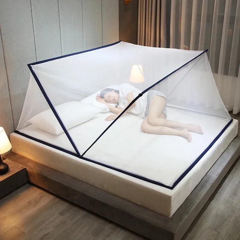 Folding Mosquito Net for Bed: Easy Setup, Portable Mosquito Netting for Double Bed
