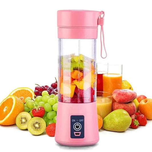 USB Rechargeable Juicer Machine & Blender – 6 Blades, Portable 380ml Mixer