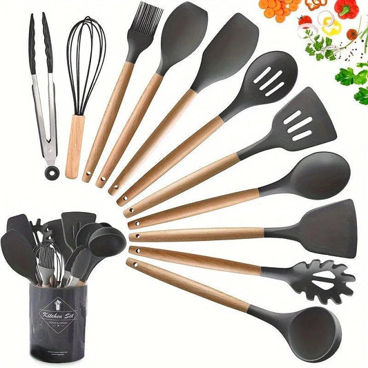 kitchen
silicon
cooking
utensil
set