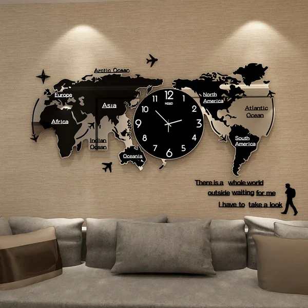 Eye-Catching 3D Wall Clock for Unique Room Decoration Trend Cycle