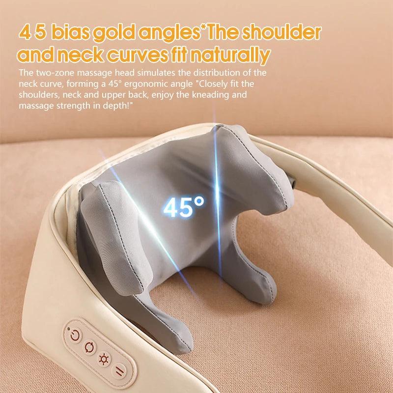 Wireless Neck and Shoulder Massager – Deep Tissue Shiatsu with Heat, Multifunctional Electric Massage Shawl for Pain Relief and Relaxation Trend Cycle