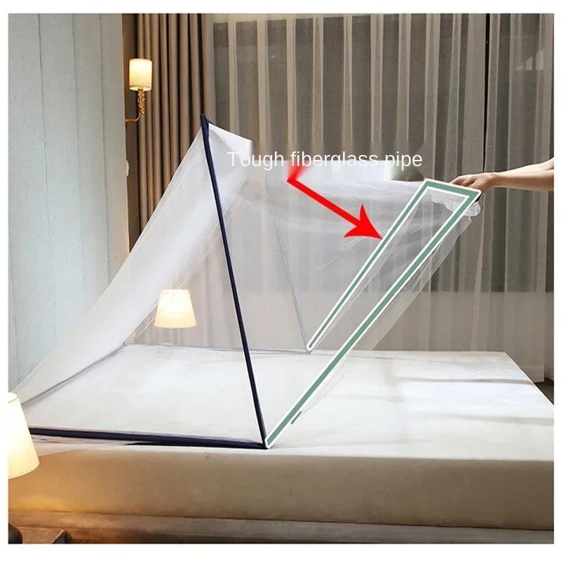 Folding Mosquito Net for Bed: Easy Setup, Portable Mosquito Netting for Double Bed