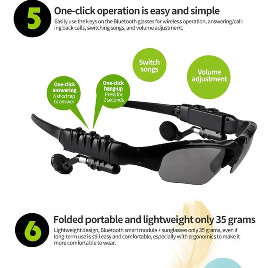 Bluetooth Sunglasses with Headphones: Connect & Talk on Mobile. Trend Cycle